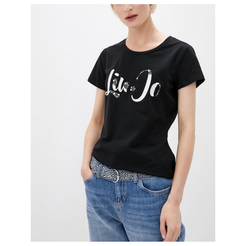 T-SHIRT DONNA LIU JO SPORT T-SHIRT M/C Nero TF0063 J0088 09907 EUR 41,30 -  PicClick IT